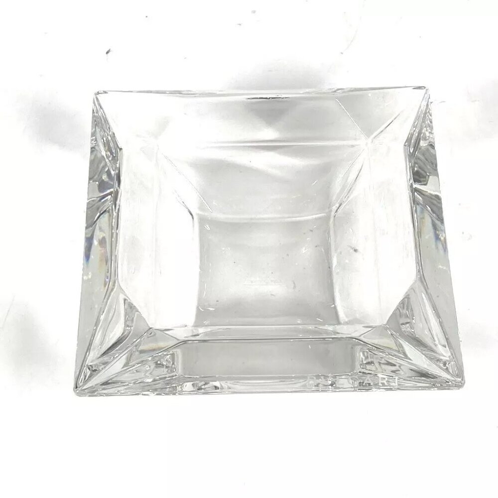 Bvlgari Rosenthal Rosenthal Logo Ashtray Interior Ashtray Glass Clear View 5